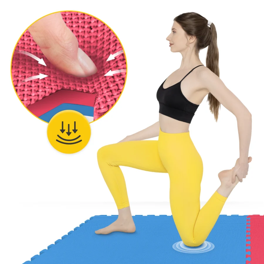 Puzzle gulvbeskyttelsesmatte i skum 100 × 100 cm blå – bilde 5 av 8