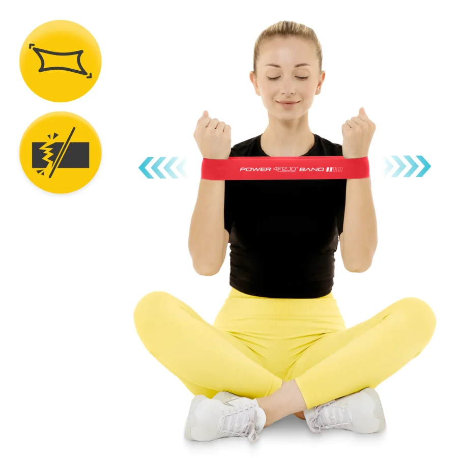 Mini Power Band treningsstrikk – 0,4 mm, rød – bilde 4 av 8
