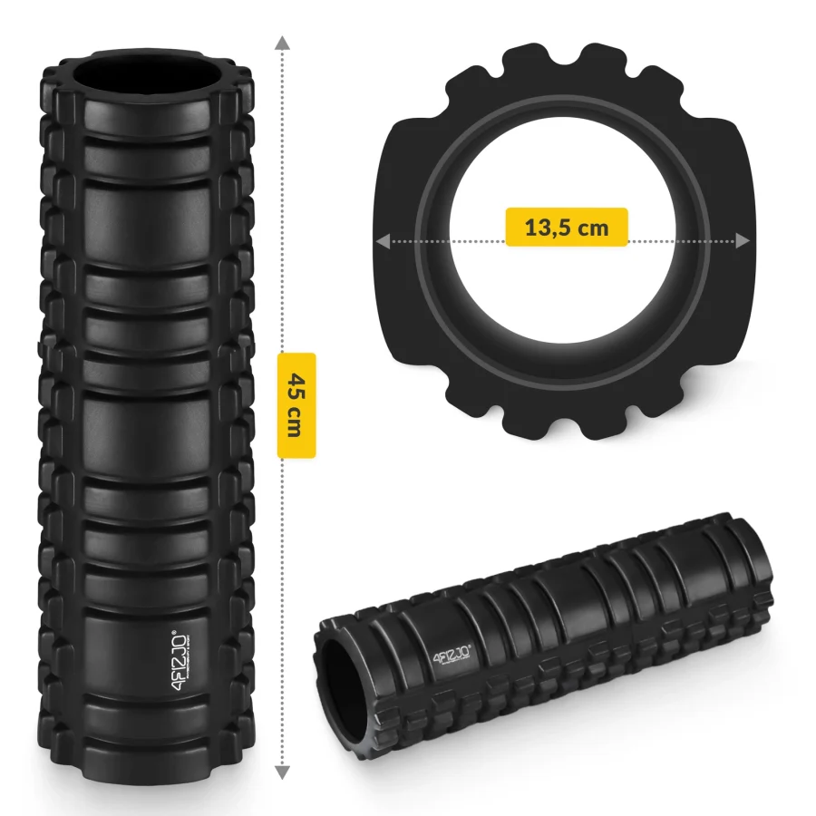 Massasjerulle EVA med knotter 45 cm – svart – bilde 5 av 8