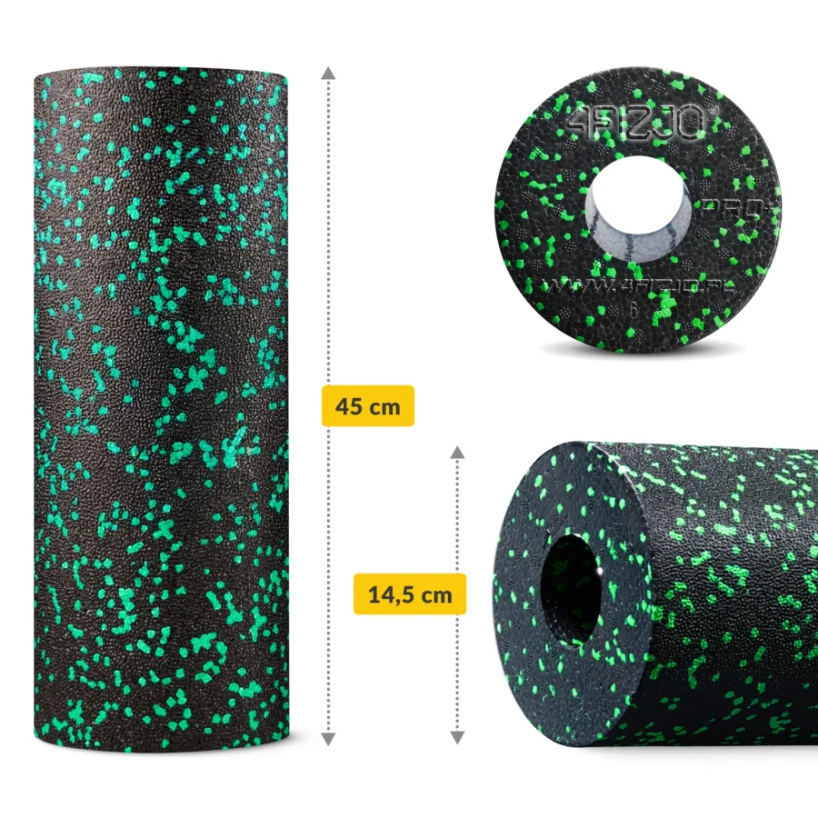 Glatt massasjerulle EPP – 45 × 14,5 cm, grønn – bilde 2 av 8