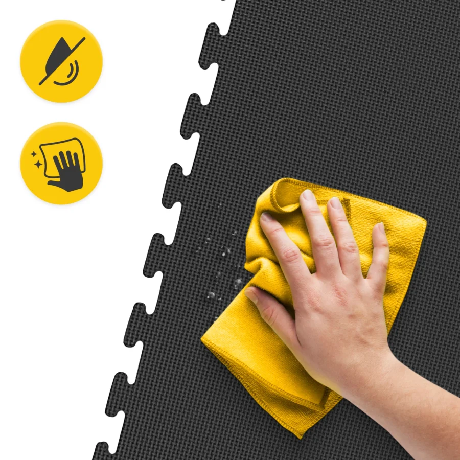 Puzzle gulvbeskyttelsesmatte av skum 100 × 100 cm rød – bilde 4 av 8