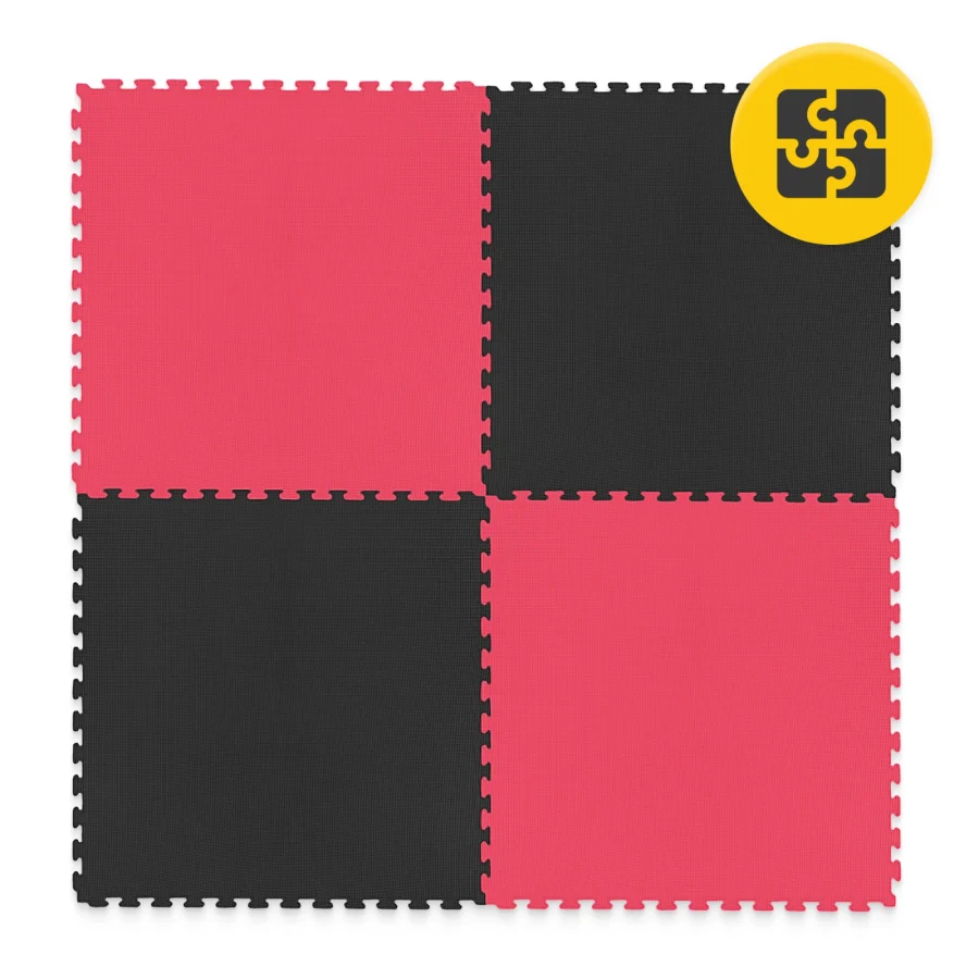Puzzle gulvbeskyttelsesmatte av skum 100 × 100 cm rød – bilde 6 av 8