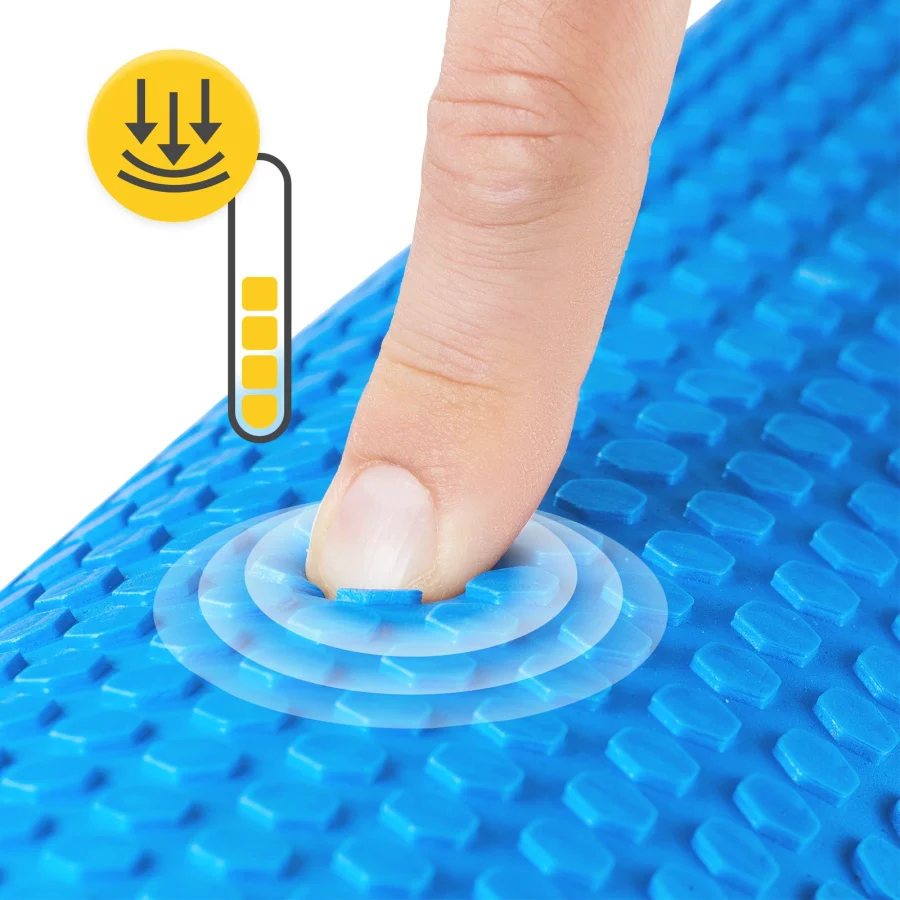 Massasjerulle CARE+ med knotter – 45 × 15 cm, blå – bilde 6 av 8