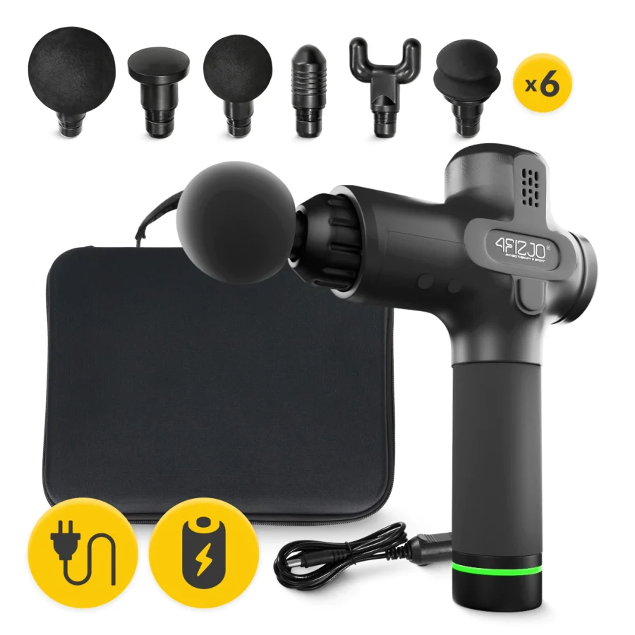 Massasjepistol Massage Gun PRO+ – 6 nivåer, svart – bilde 2 av 8
