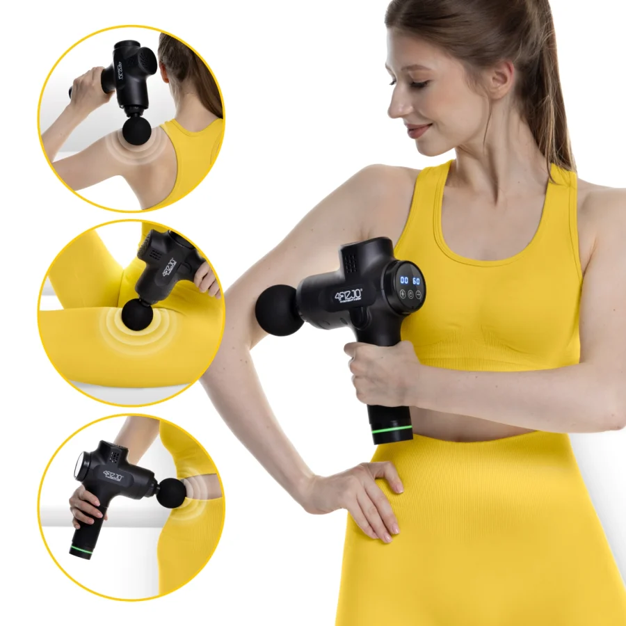 Massasjepistol Massage Gun PRO+ – 6 nivåer, svart – bilde 3 av 8