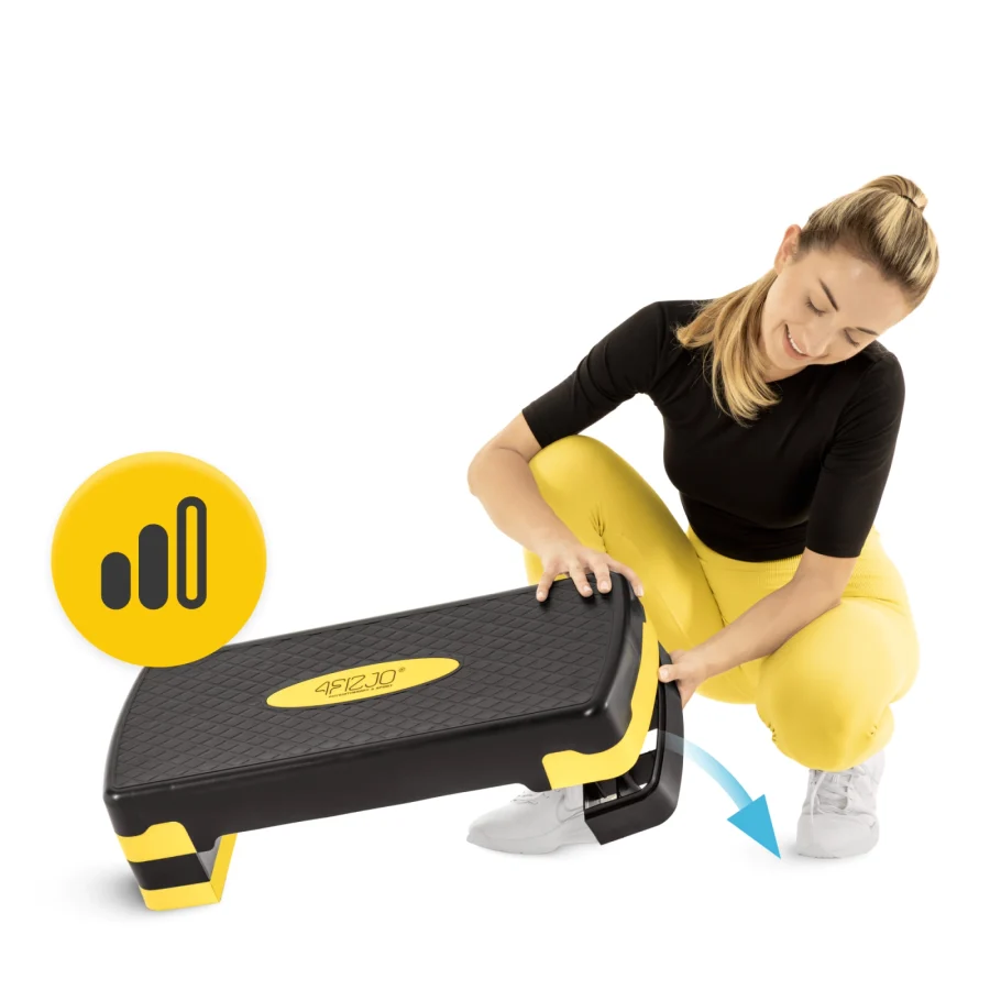 Aerobic stepper standard 3-Trinns gul – bilde 2 av 8