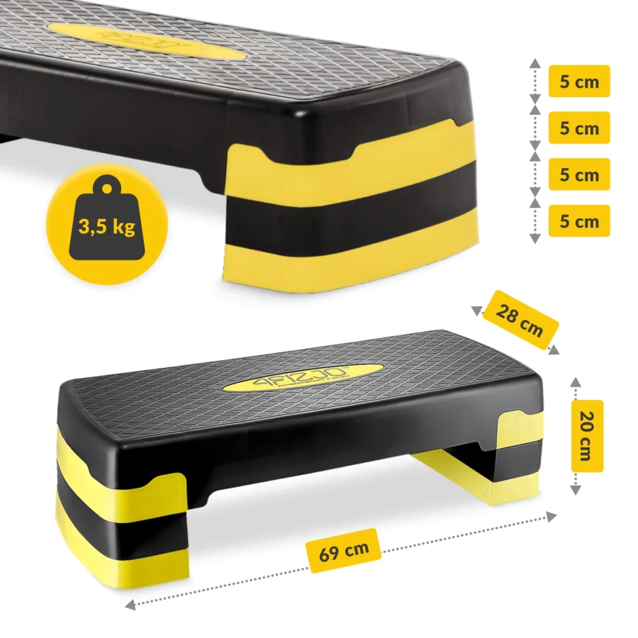 Aerobic stepper standard 3-Trinns gul – bilde 4 av 8