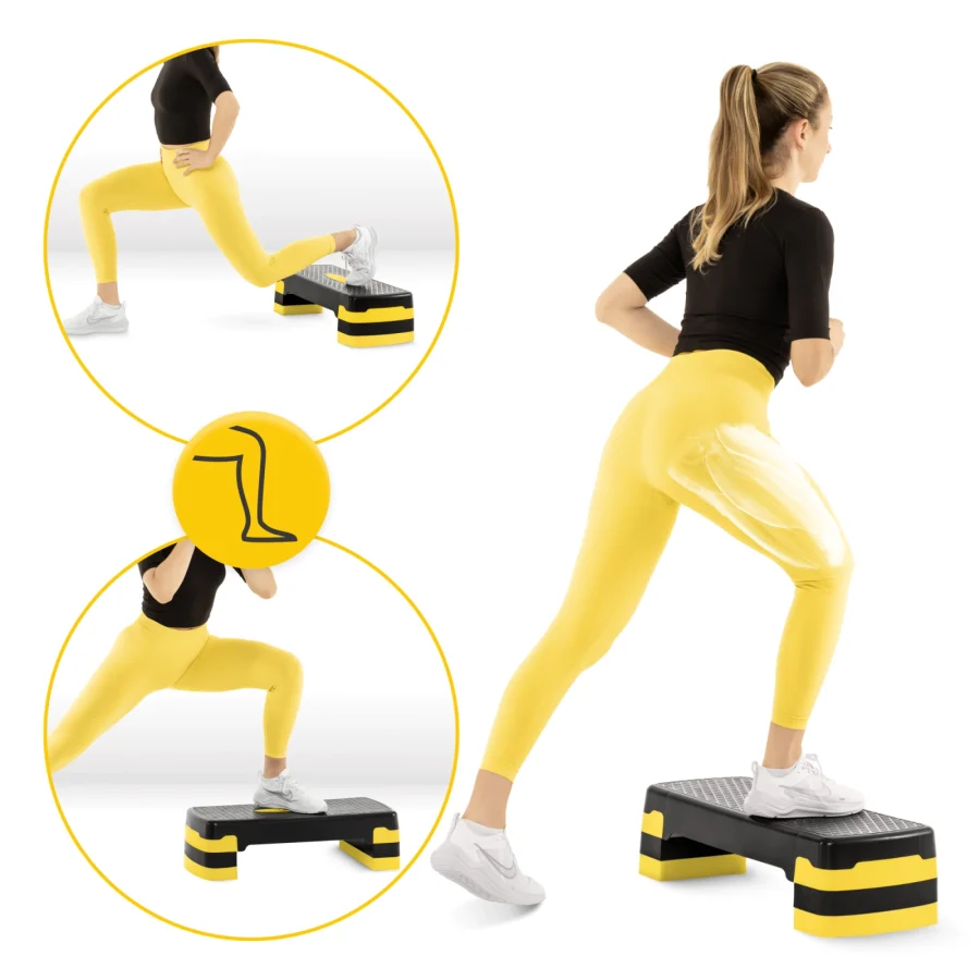 Aerobic stepper standard 3-Trinns gul – bilde 5 av 8