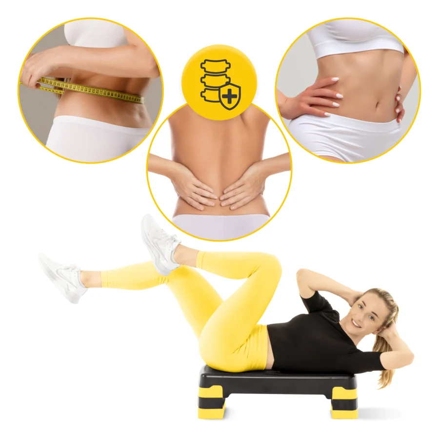 Aerobic stepper standard 3-Trinns gul – bilde 8 av 8