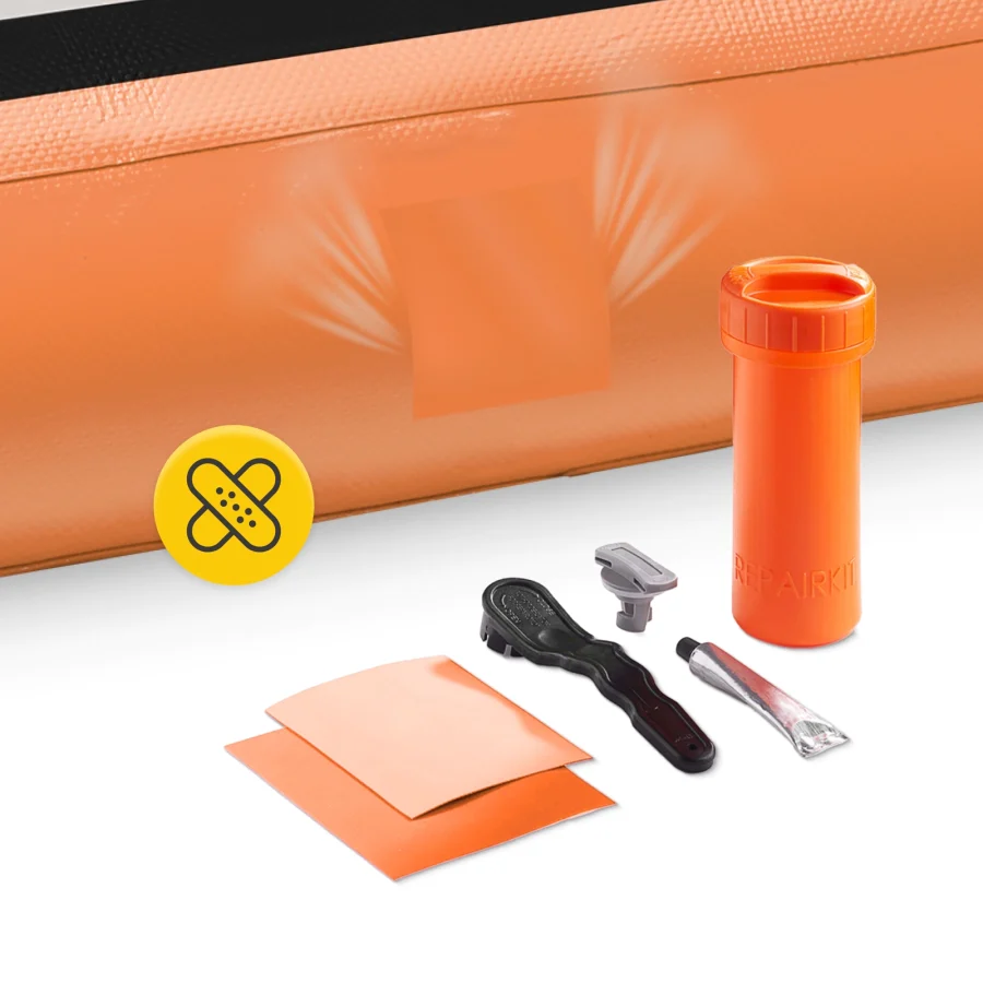 AirTrack AIR MAT – oppblåsbar turnmatte 5 × 1 × 0,15 m, oransje – bilde 5 av 8
