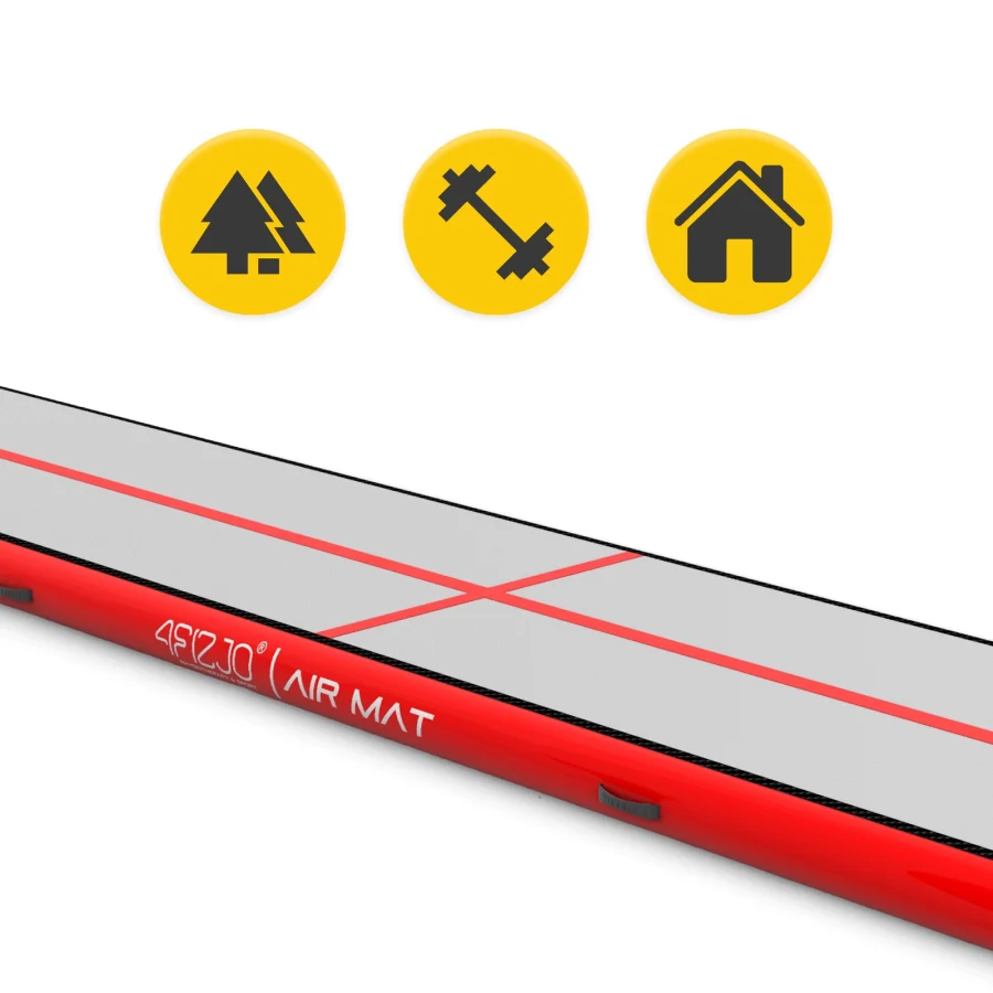 AirTrack AIR MAT – oppblåsbar turnmatte 6 × 1 × 0,15 m, rød – bilde 2 av 8