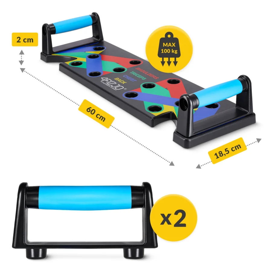 Push-up-brett med håndtak – 60 cm, 16 grepposisjoner – bilde 5 av 8