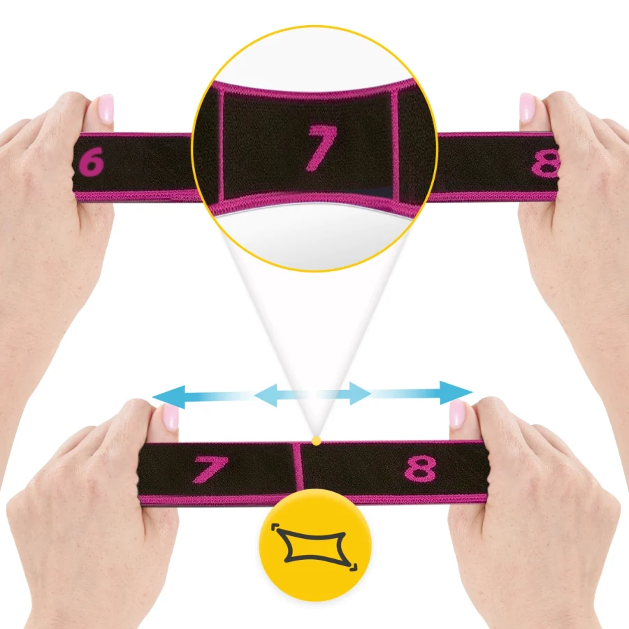 Gymnastikk-Strekkbånd 90 cm rosa – bilde 2 av 7