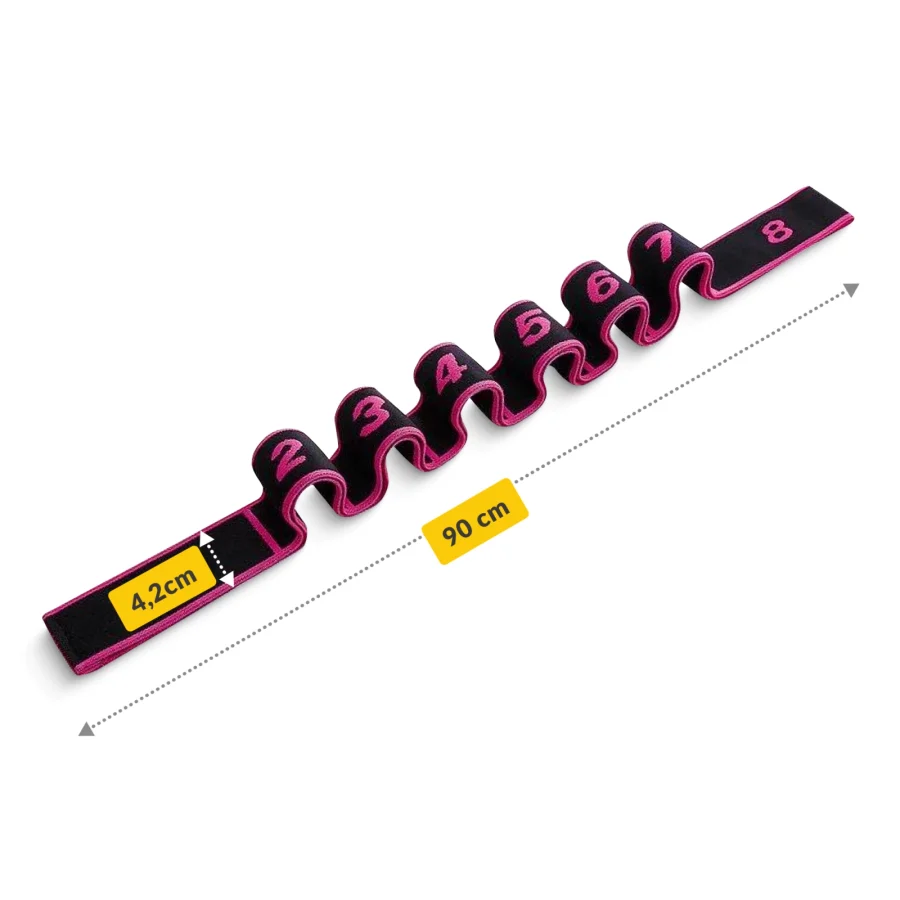 Gymnastikk-Strekkbånd 90 cm rosa – bilde 5 av 7