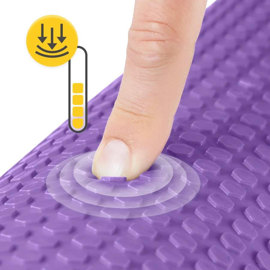 Massasjerulle CARE+ med knotter – 45 × 15 cm, lilla – bilde 6 av 8