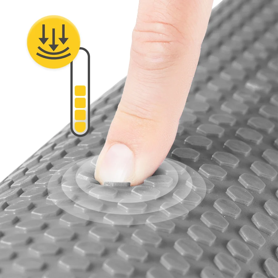 Massasjerulle CARE+ med knotter – 45 × 15 cm, grå – bilde 6 av 8