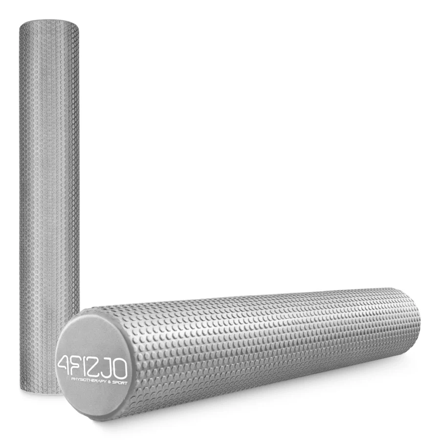 Massasjerulle CARE+ med knotter – 90 × 15 cm, grå – bilde 1 av 8