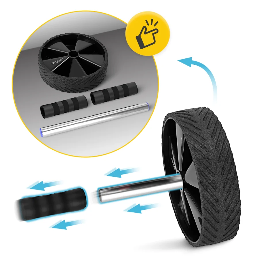 Magehjul AB Wheel PRO 17,5 cm – blå – bilde 6 av 8