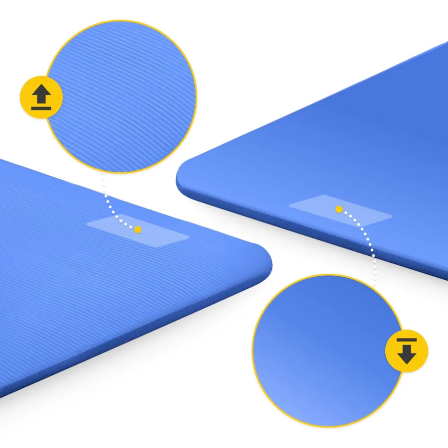 Treningsmatte NBR for yoga og fitness 1 cm marineblå – bilde 7 av 8