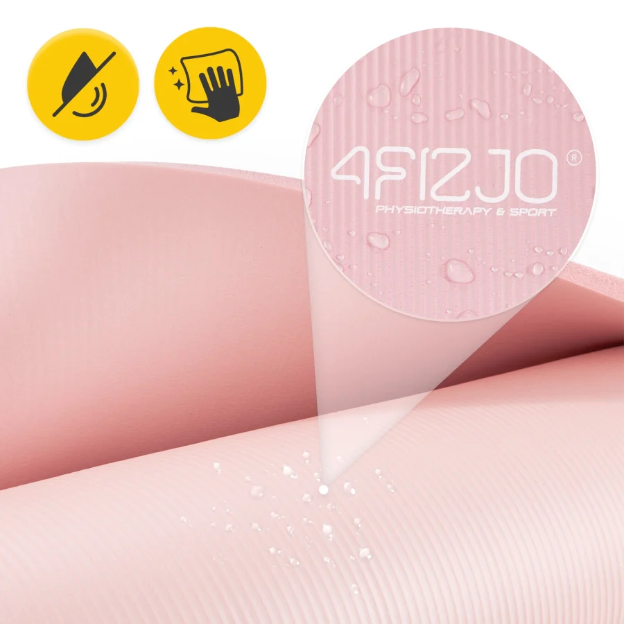 Treningsmatte NBR 180 × 60 × 1,5 cm – lys rosa – bilde 3 av 7