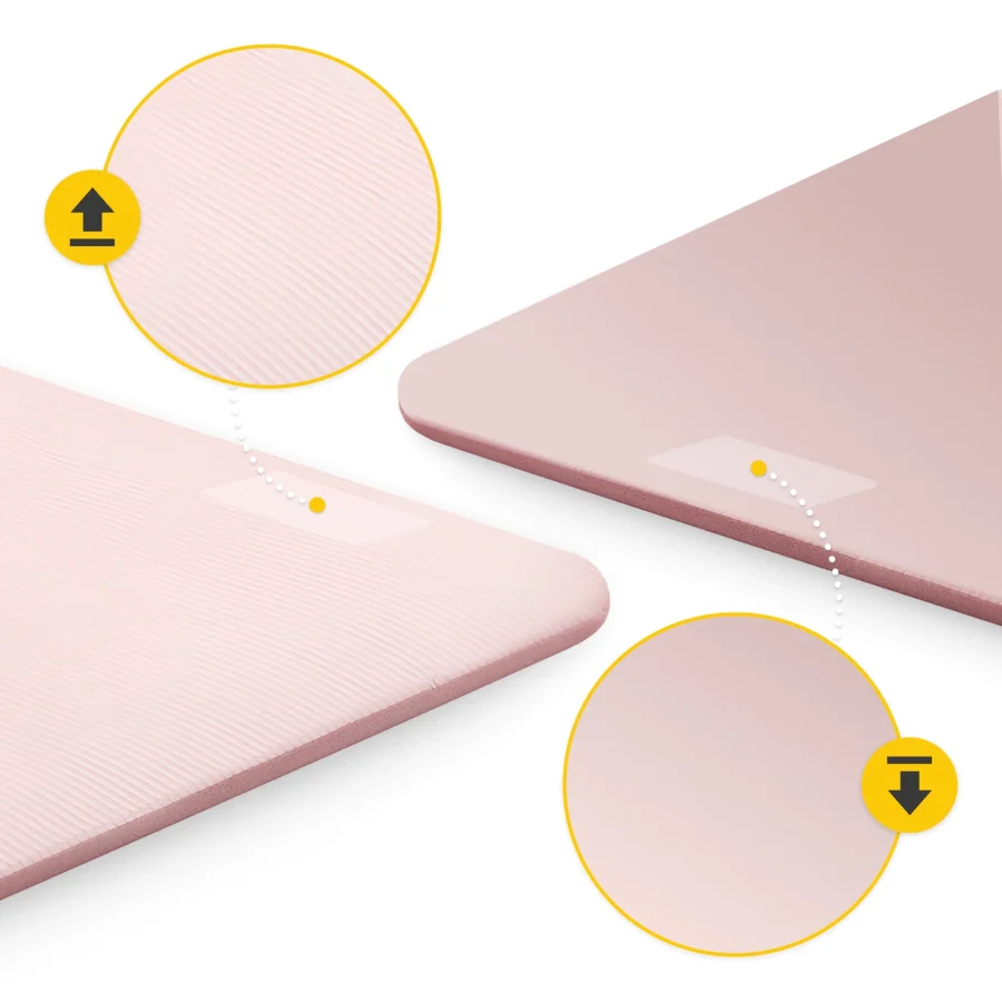 Treningsmatte NBR 180 × 60 × 1,5 cm – lys rosa – bilde 6 av 7