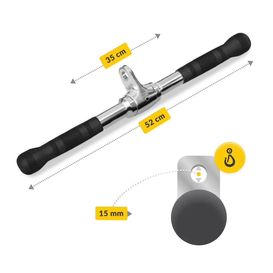 Rett dreibart trekkhåndtak 54 cm – bilde 3 av 7