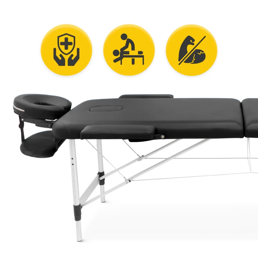 Sammenleggbart massasjebord i aluminium 60 cm – bilde 2 av 8