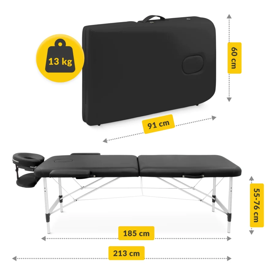 Sammenleggbart massasjebord i aluminium 60 cm – bilde 4 av 8