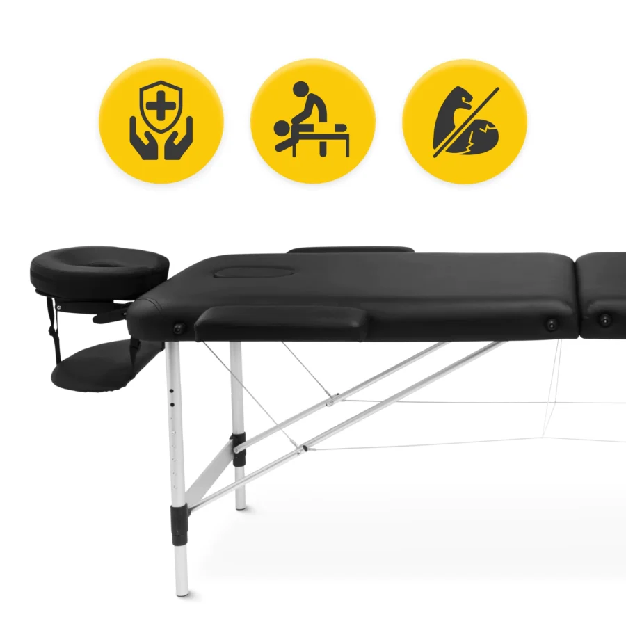 Sammenleggbart massasjebord 60 cm med justerbar bordplate – bilde 2 av 8