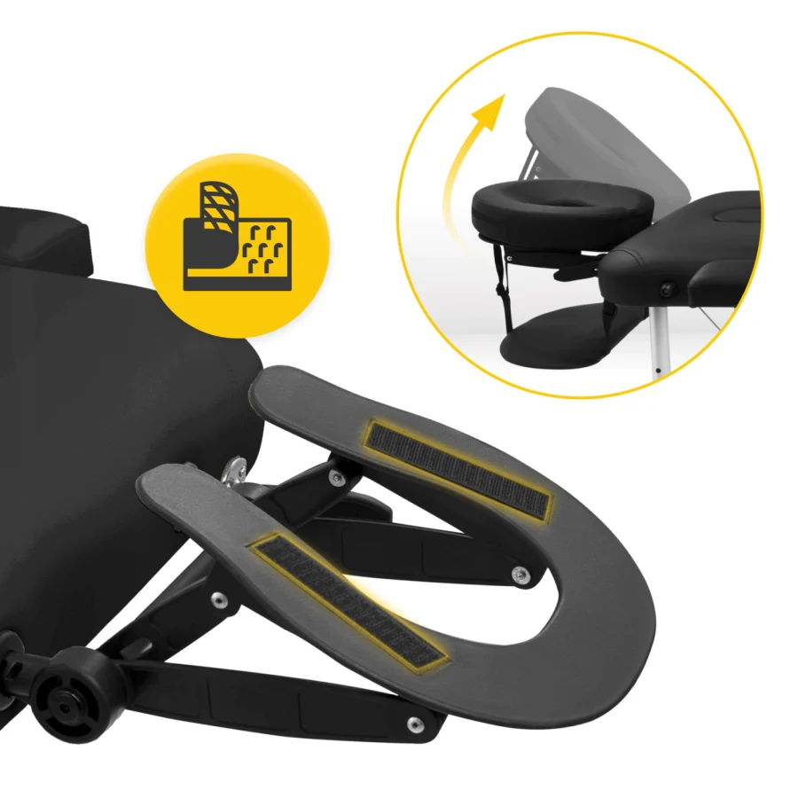Sammenleggbart massasjebord 60 cm med justerbar bordplate – bilde 3 av 8