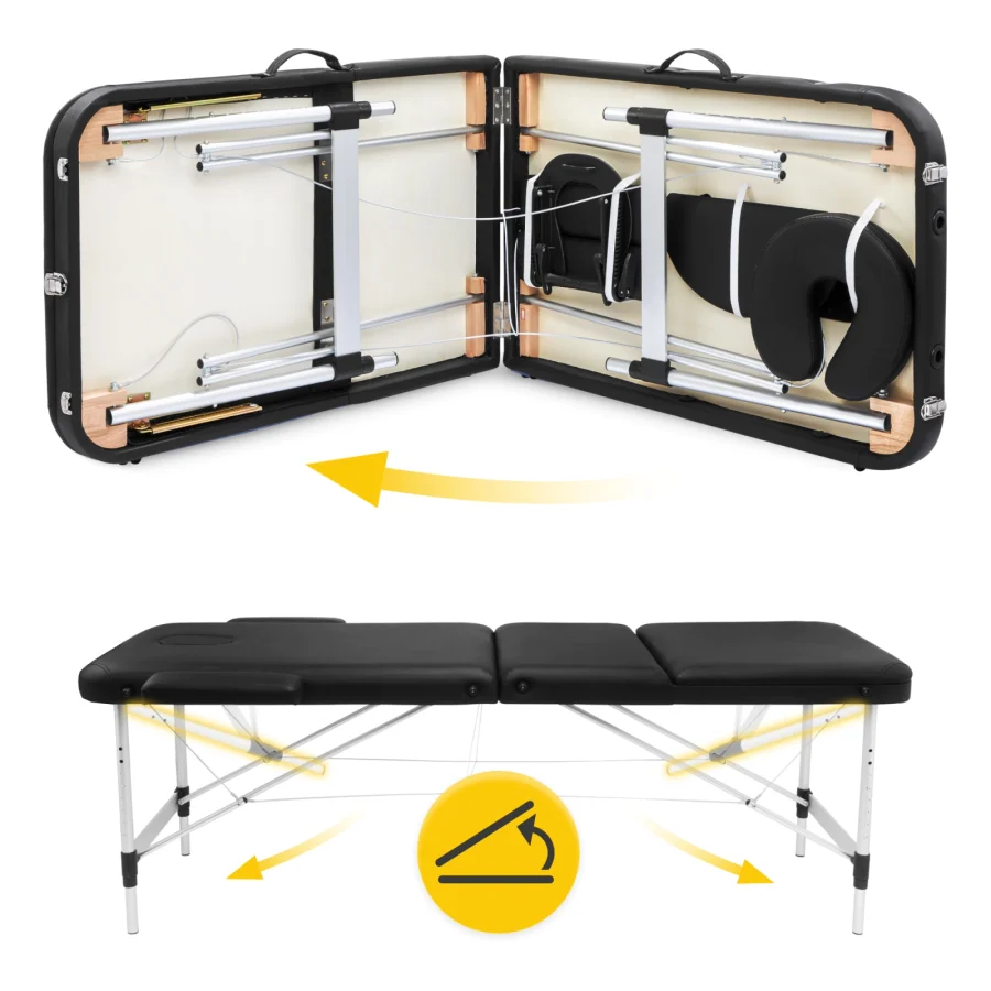 Sammenleggbart massasjebord 60 cm med justerbar bordplate – bilde 5 av 8