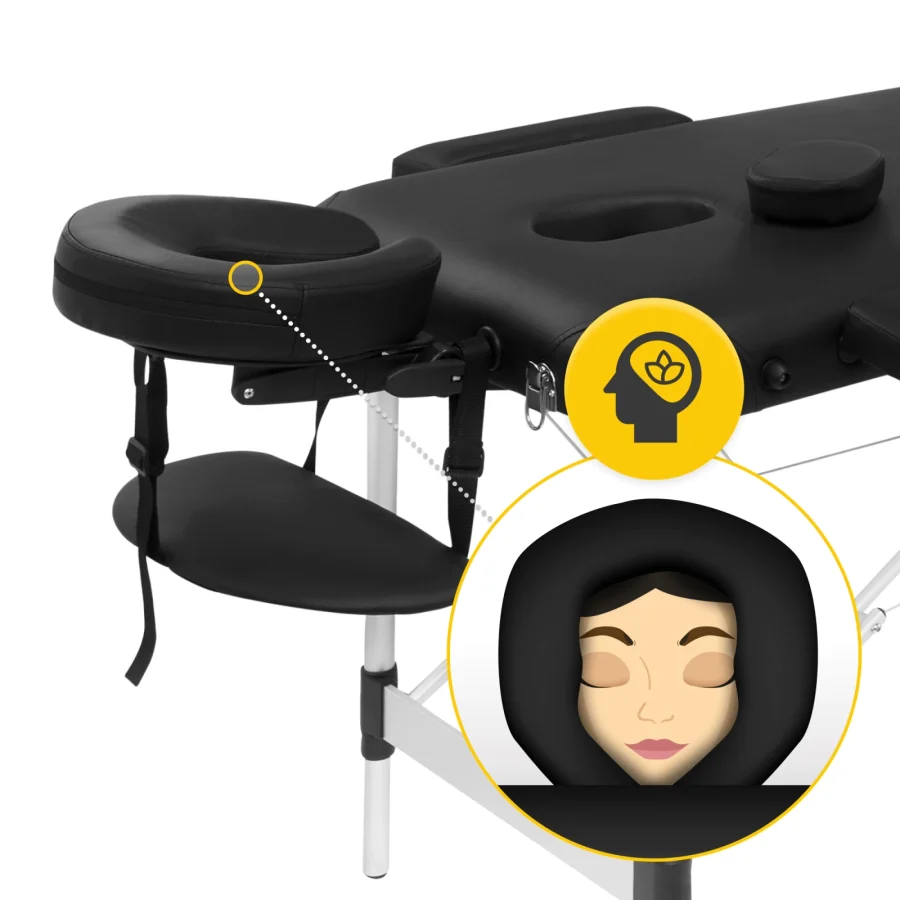 Sammenleggbart massasjebord 60 cm med justerbar bordplate – bilde 7 av 8