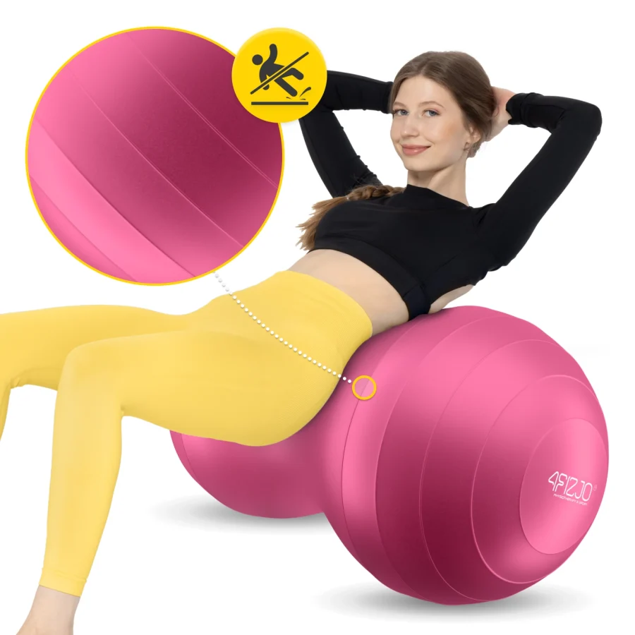 Treningsball Peanut Air ball 45 cm – rosa – bilde 2 av 8