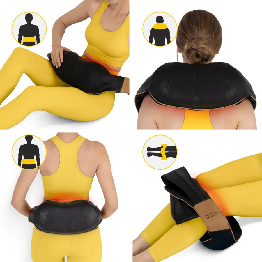 Shiatsu nakkemassasjeapparat ULTRA+ – trådløs, gull – bilde 4 av 8