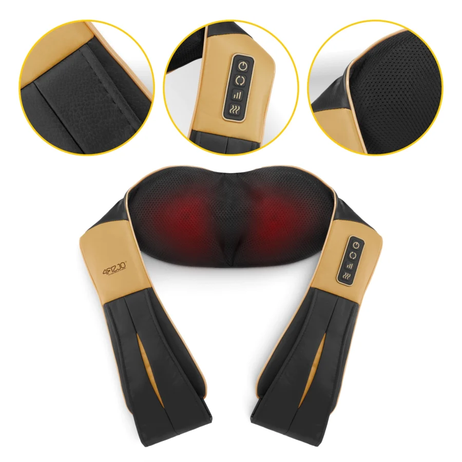 Shiatsu nakkemassasjeapparat ULTRA+ – trådløs, gull – bilde 6 av 8