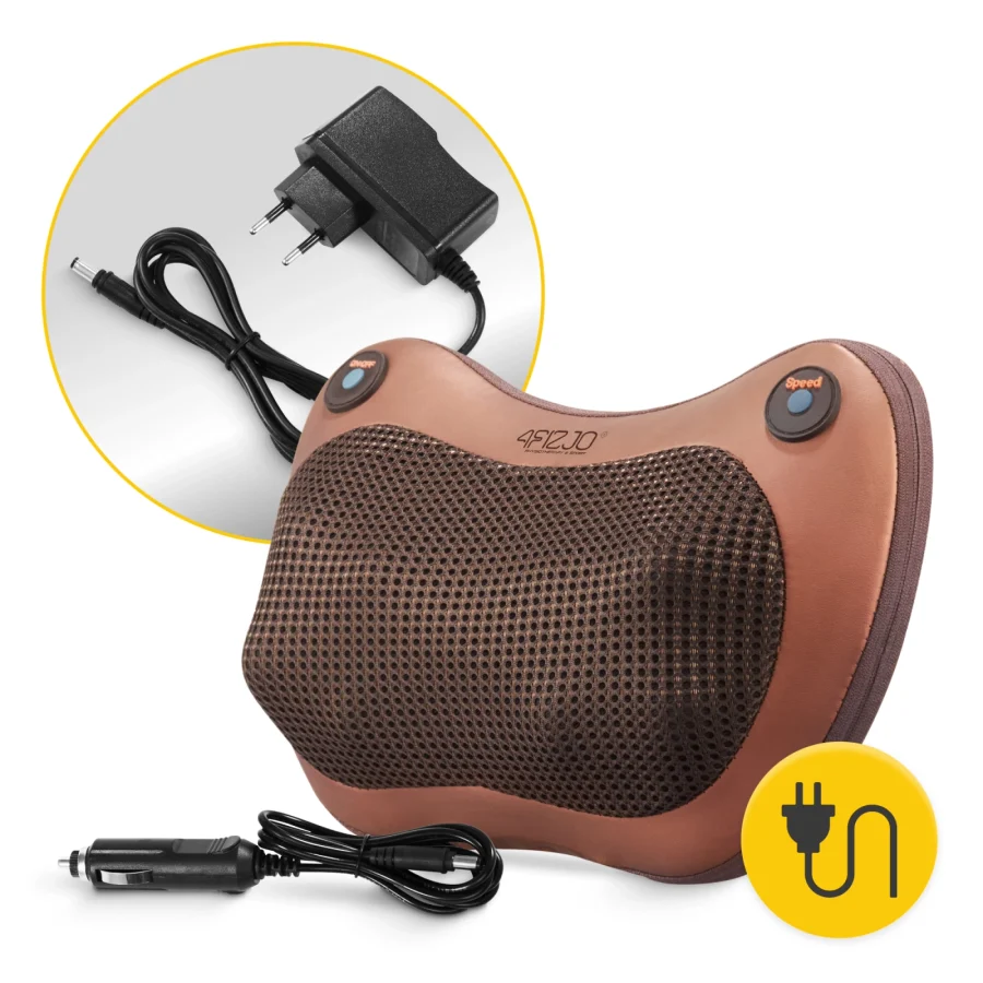 Shiatsu massasjepute PRO+ – med varme, brun – bilde 3 av 8