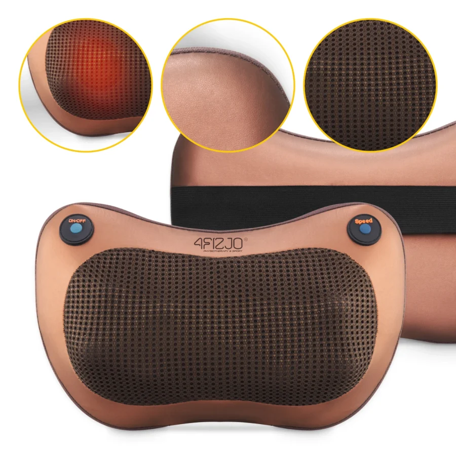 Shiatsu massasjepute PRO+ – med varme, brun – bilde 5 av 8