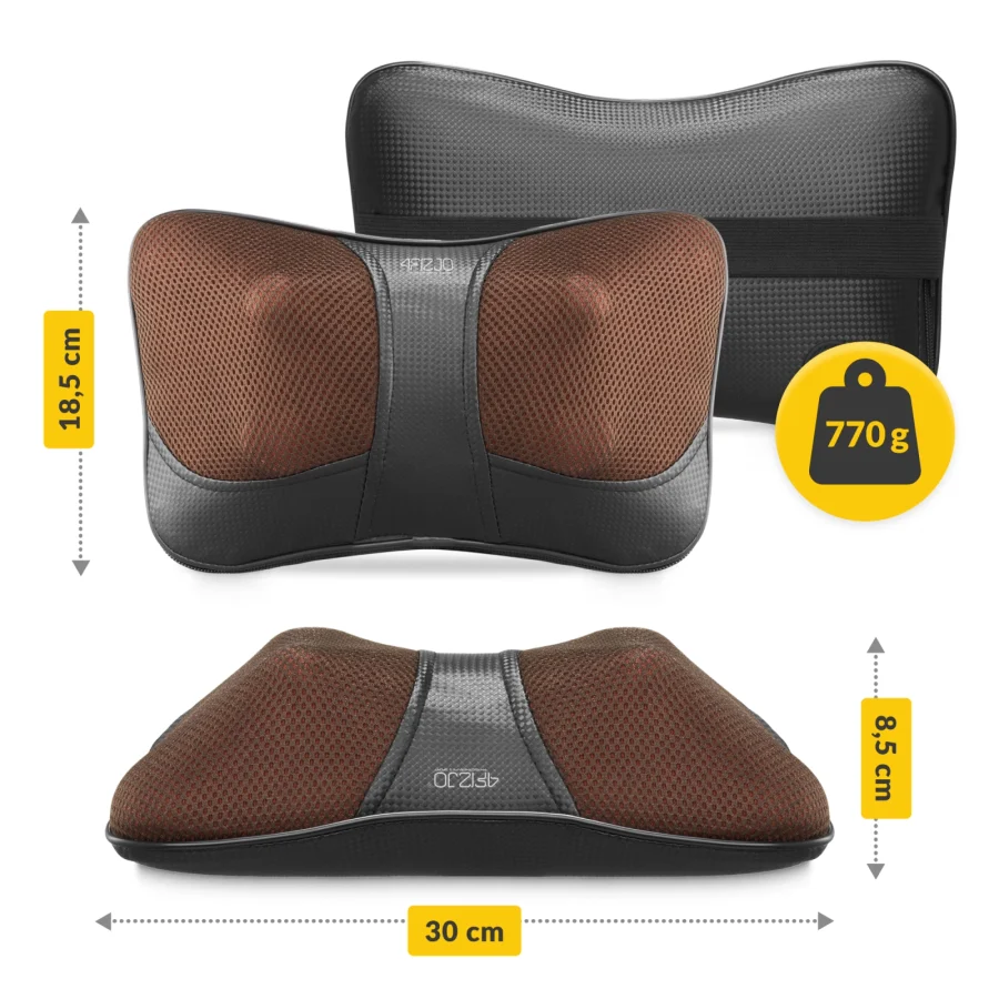 Shiatsu massasjepute ULTRA+ brun – bilde 2 av 8