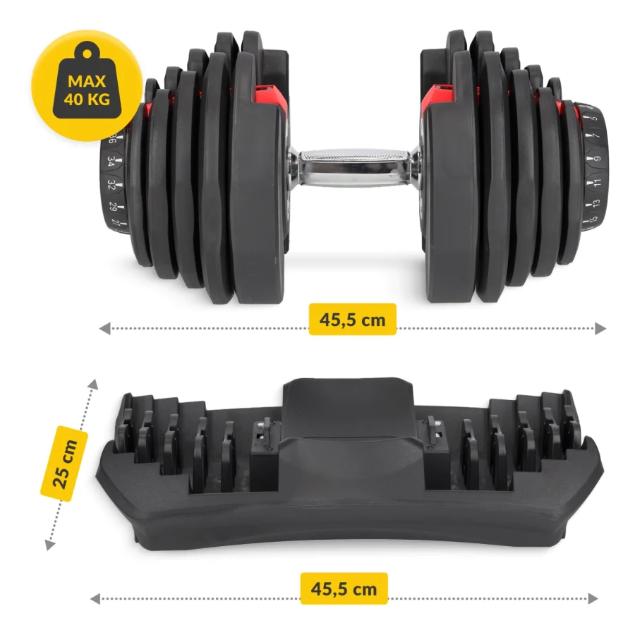 Justerbar manual premium 40 kg – med oppbevaringsbase – bilde 4 av 8