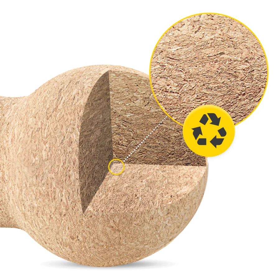 Dobbel massasjeball i naturkork – 13 × 6,5 cm – bilde 7 av 7