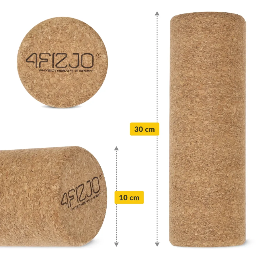Massasjerulle i naturkork 30 cm – glatt – bilde 5 av 7