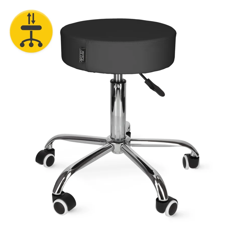 Behandlerkrakk PURE med hjul – svart – bilde 6 av 8