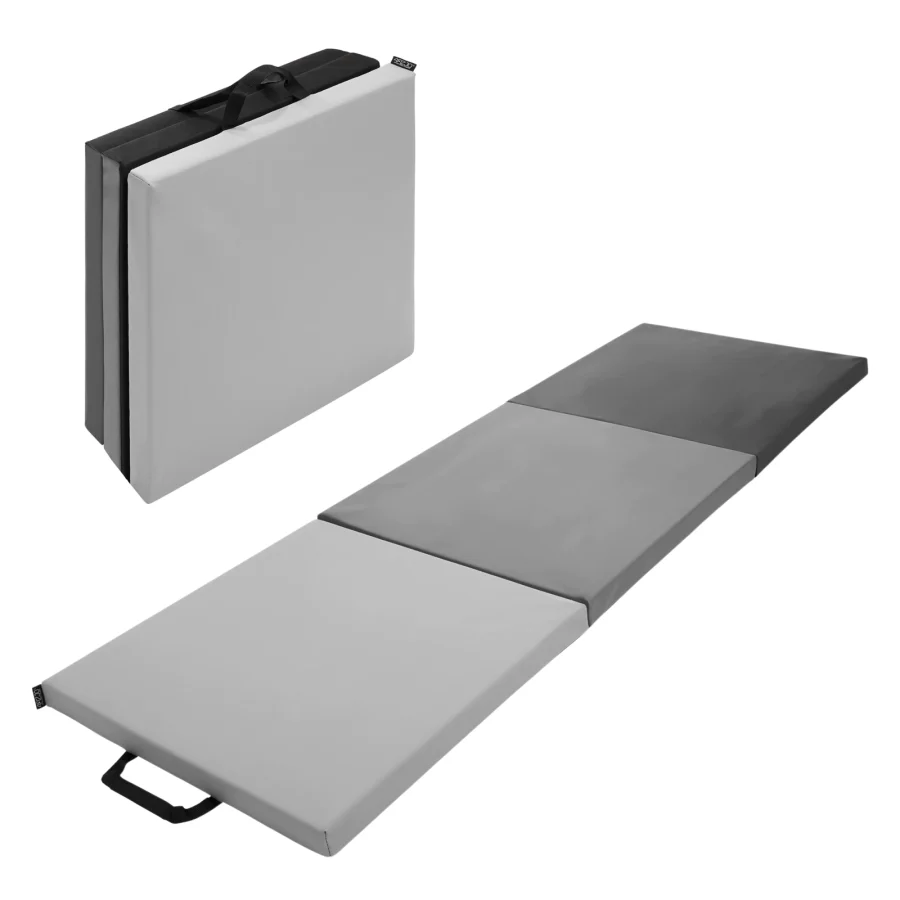 Sammenleggbar gymnastikkmatte 180 × 60 × 5 cm – grå – bilde 1 av 8