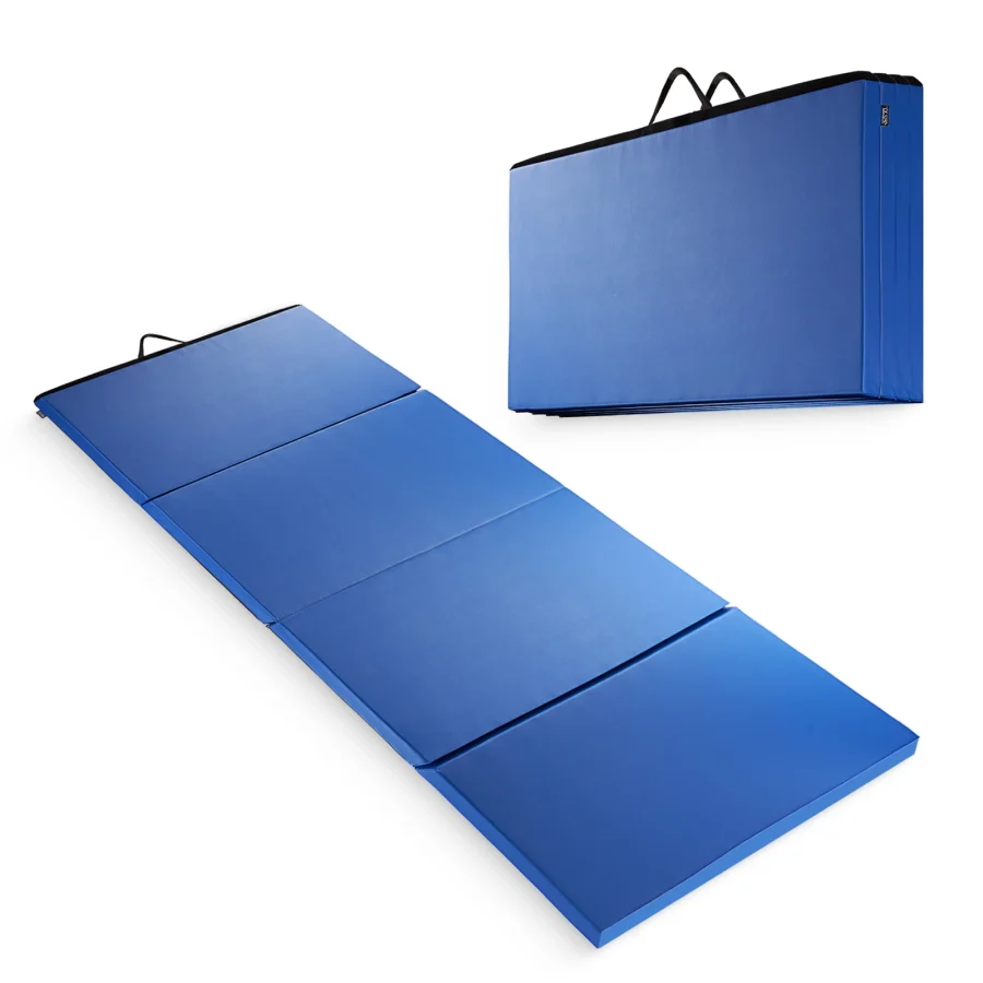 Sammenleggbar treningsmatte XL – 240 × 120 × 5 cm, blå – bilde 1 av 8