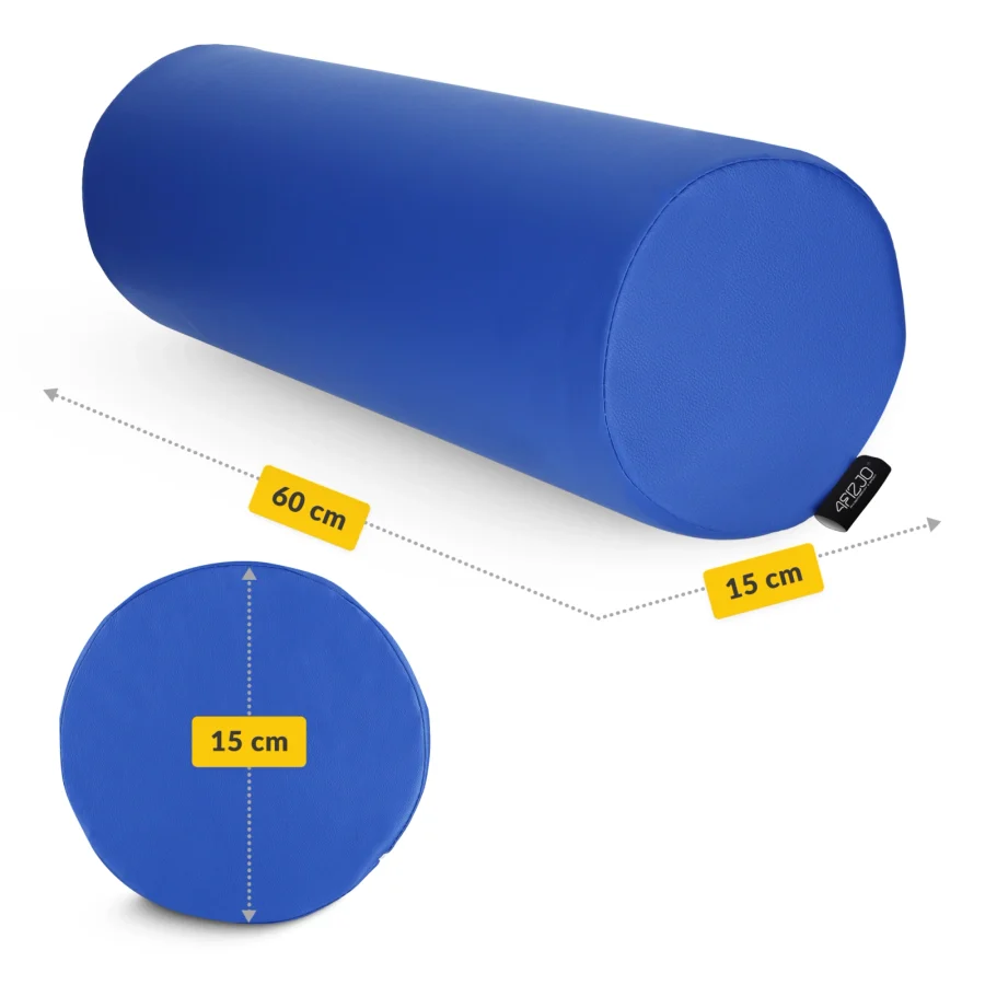 Massasjerulle med skumfyll 60 × 15 cm – blå – bilde 2 av 6