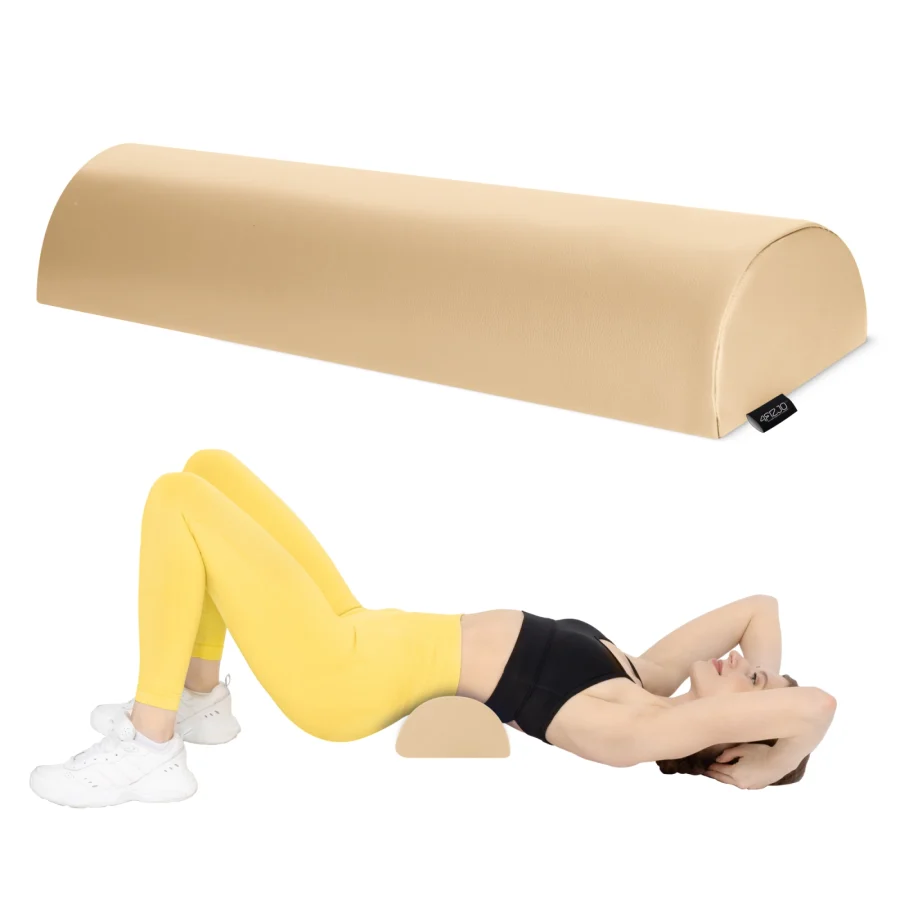 Halvrund massasjestøtte 60 × 15 × 10 cm – beige – bilde 1 av 6