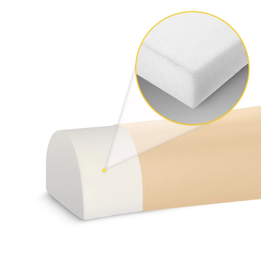 Halvrund massasjestøtte 60 × 15 × 10 cm – beige – bilde 4 av 6