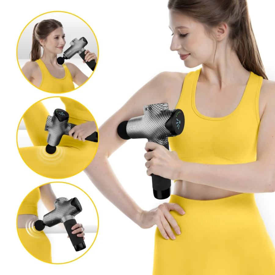 Massasjepistol Massage Gun EVO – 12 nivåer, svart – bilde 3 av 8