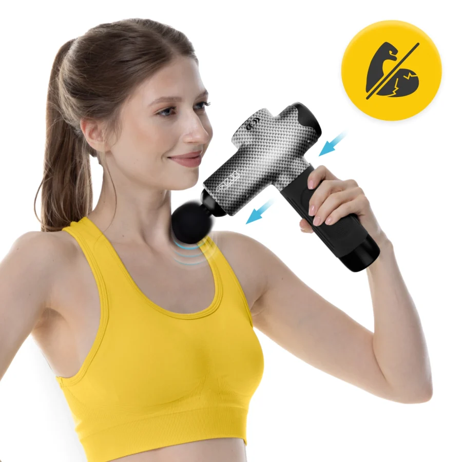 Massasjepistol Massage Gun EVO – 12 nivåer, svart – bilde 5 av 8