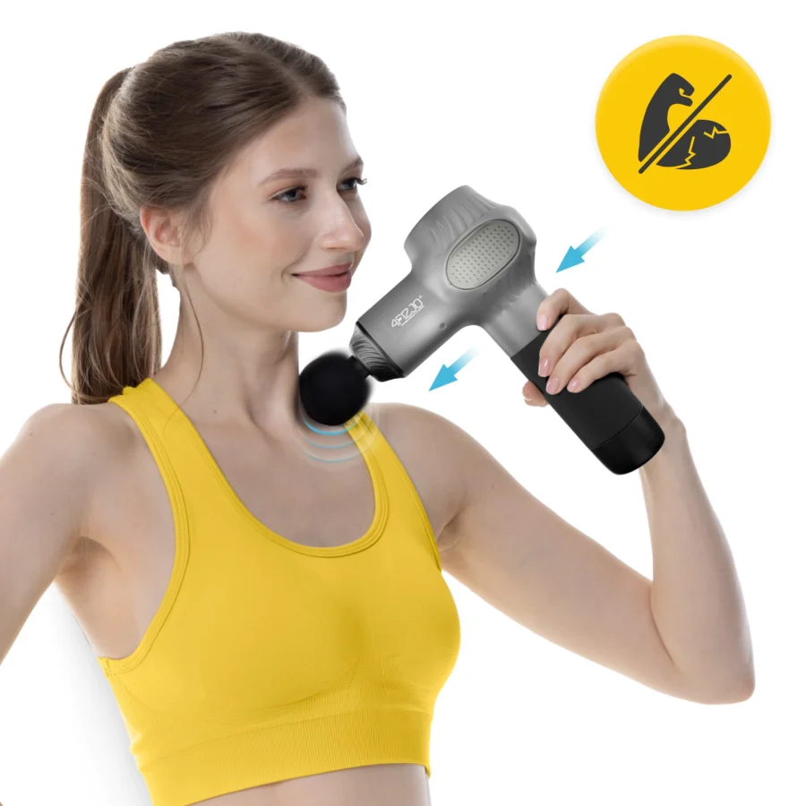 Massasjepistol Massage Gun ACTIVE – 30 nivåer, grå – bilde 5 av 8